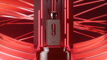 Load image into Gallery viewer, 9 PM Rebel by Afnan featuring pineapple, mandarin, apple, cedarwood, vanilla, caramel, and ambergris notes in an elegant perfume bottle.