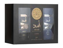 تحميل الصورة إلى عارض المعرض، Anniversary Edition gift set featuring Asad Zanzibar and Asad by Lattafa