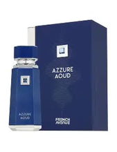 Load image into Gallery viewer, French Avenue Azzure Aoud Eau de Parfum 100ml featuring passion fruit, oud, leather, and vanilla notes.