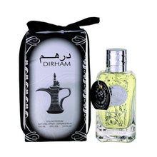 Load image into Gallery viewer, Perfume bottle and packaging of Dirham Ard Al zaafaran by Lattafa
