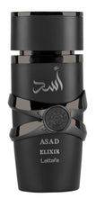 تحميل الصورة إلى عارض المعرض، Asad Elixir by Lattafa perfume bottle
