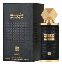 تحميل الصورة إلى عارض المعرض، Perfume bottle and packaging of Mashrabya by Lattafa
