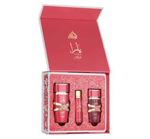 تحميل الصورة إلى عارض المعرض، Yara Candy gift set by Lattafa with 100ml perfume 12ml travel spray and hair mist
